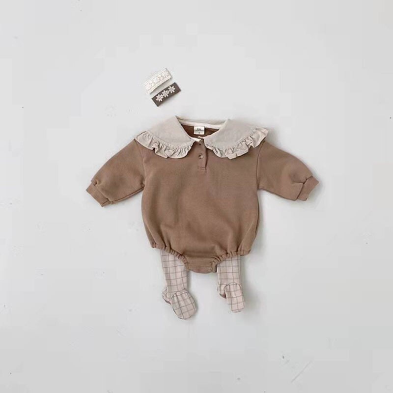 Koodykids Frühling Baby Mädchen Jungen Vintage Polka Dot Bodys Kleinkind Langarm Overall Mädchen Kleidung Baumwolle Kleidung Herbst