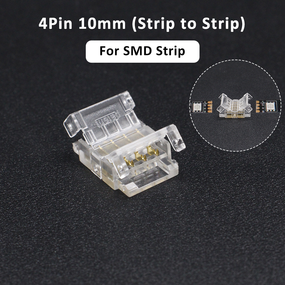 Conector de tira LED COB de 2 pines, 3 pines, 4 pines, Terminal de cable de extensión, conectores LED para luces de cinta flexibles RGB CCT COB de 5mm, 8mm y 10mm: Gris