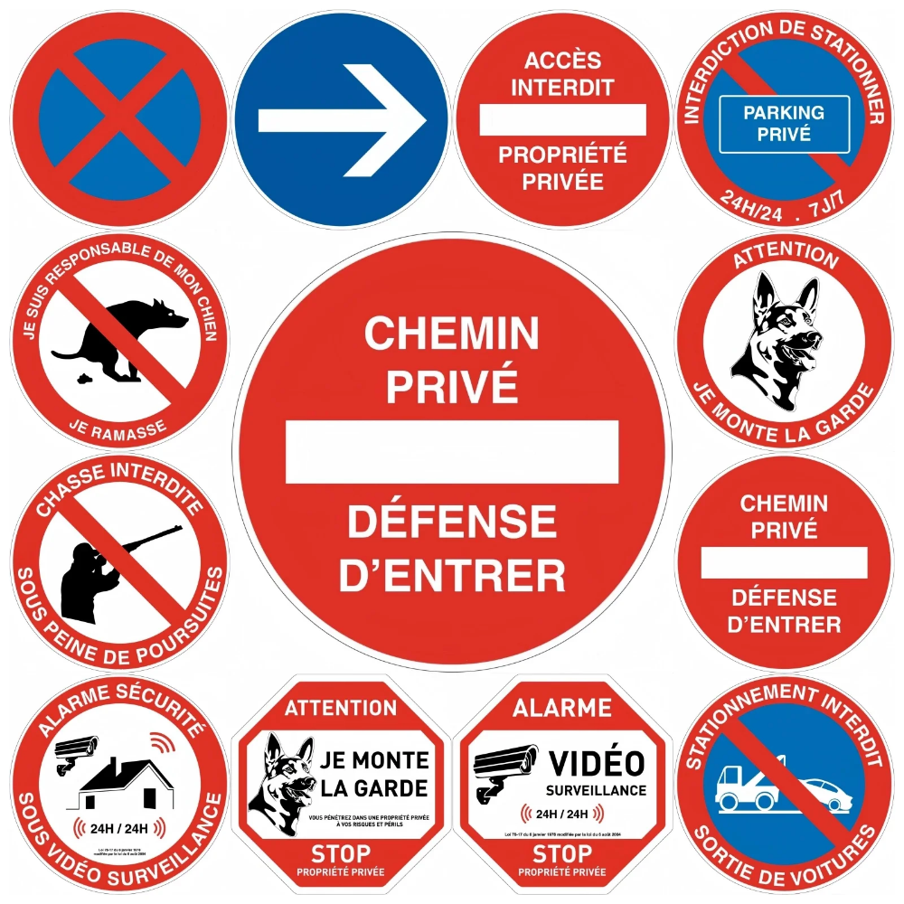 Ingen skilte vej metalskilt med videoalarm adgang forbudt privat ejendom opmærksomhed hund ingen adgang ingen parkering sving advarsel