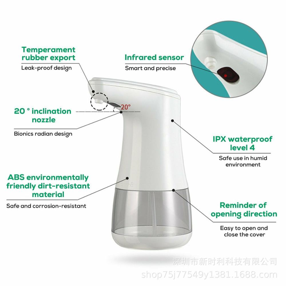 Intelligent Automatic Liquid Soap Dispenser Induction Foaming Hand Washing Device for Kitchen Bathroom (Without Liquid)