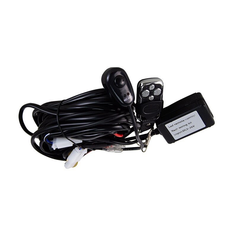 Auxting Remote Control Wiring Harness Kit 40A 12V DC for 120/240/300W LED Light Flash Strobe 1Lead work Light Wiring Harness Kit