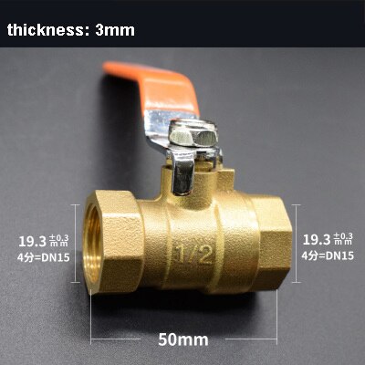 high qualitythickened long handle butterfly valve brass ball valve DN15 1/2 water valve: black