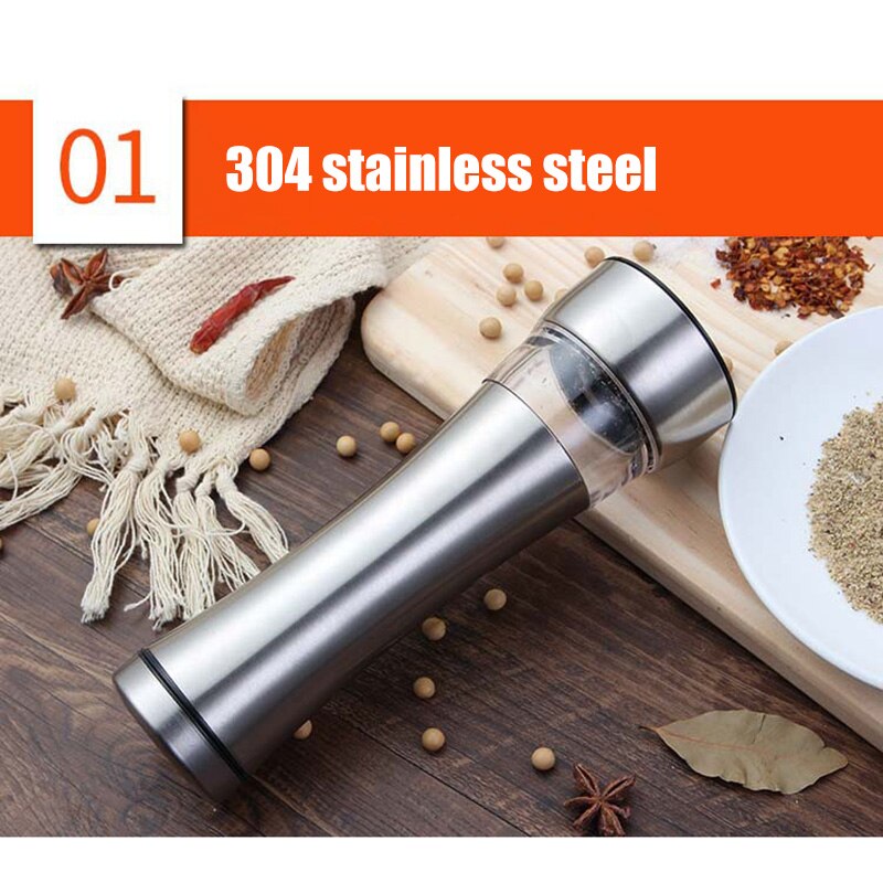 304 st rostfria kvarn justerbar grovhet pepparkorn saltkvarn shakers  pi669