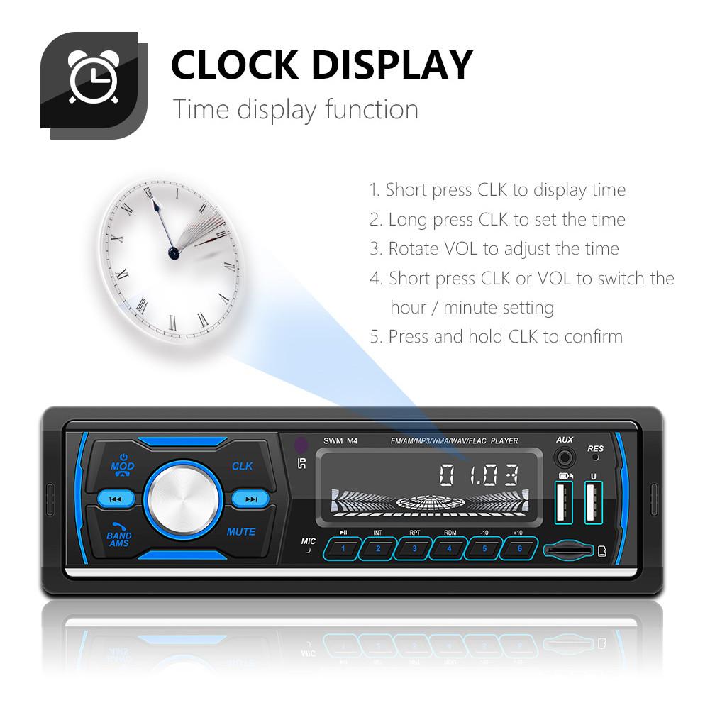 Bluetooth Car Stereo Radio Receiver With Remote Control Single Din Digital Media Receiver Support FM/AM/RDS/DAB/DAB +/MP3