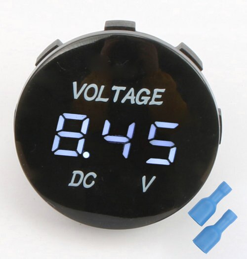 LED 12V-24V DC Voltmeter Signal Lichter Digital Anzeige Messgerät Volt Spannung Meter Anzeige Lampe Tester Für Auto Motorrad: weiß