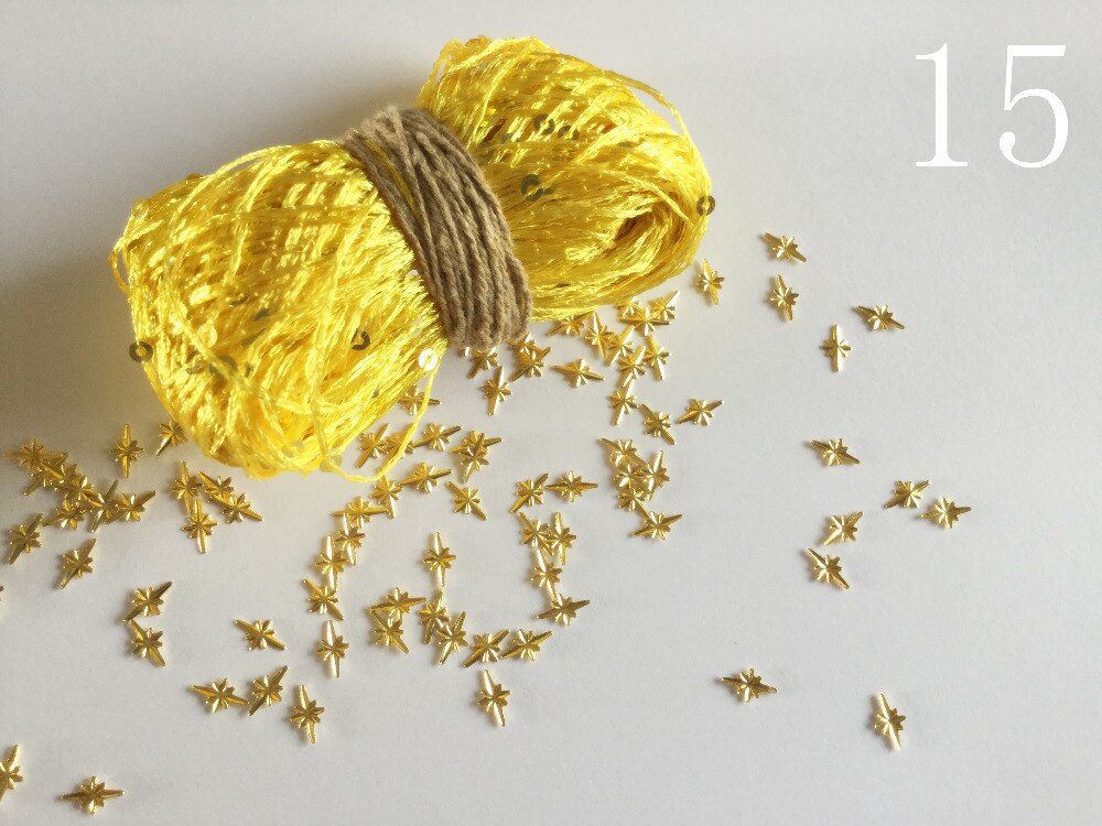 15 stück * 15 g glänzend garn sterben charakteristik linie Pailletten Kollokation von wolle Eigenschaften zubehör Hand betroffen zl4