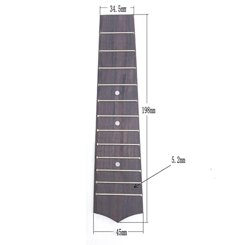 12 Frets Ukulele Finger Board Fretboard Mini 21 Inch Ukulele Parts