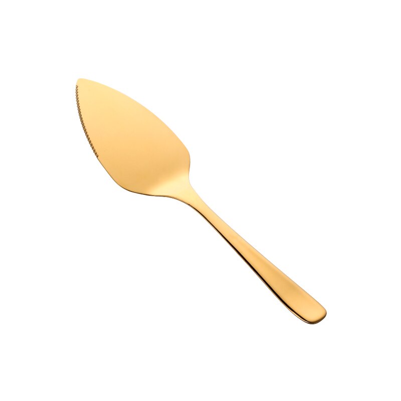 1/3PCS Stainless Steel Cake Shovel Set Bread Pizza Knife Dessert Pie Divider Cutter Spatula Server Baking Tool for Party Wedding: gold