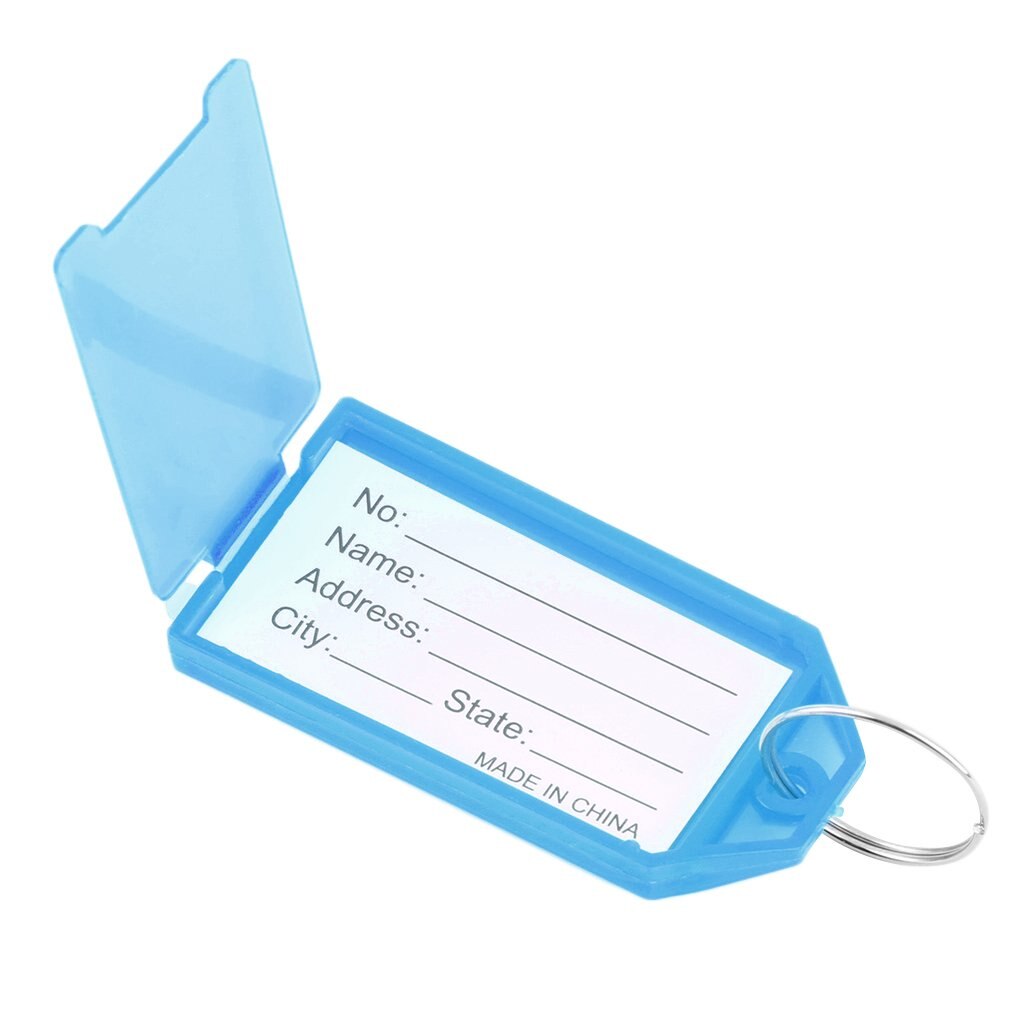 4 Kleuren Plastic Key Tags Sleutelhangers Id Identiteit Tags Rack Naam Card Label Vier Kleuren Beschikbaar 1 Pc