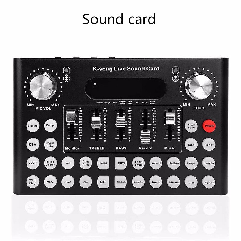 18 wirkung Live Soundkarte, f9 Universal- Stimme Ändern Audio- Rührgerät Adapter Karte Für Handy, Mobiltelefon / Computer Live / WeChat / QQ