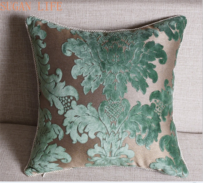 Europe 45 "50" 60 "velours pile taie d'oreiller luxe/vert/maison/canapé/grappes/voiture décor coussin/taies d'oreiller