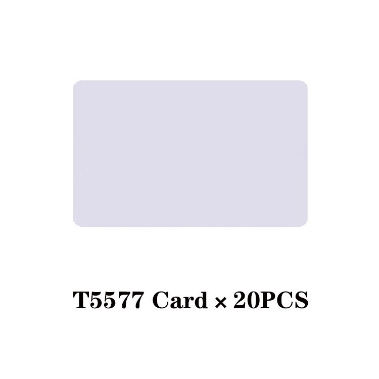 Lector de tarjetas Rfid con USB, grabador de copias Em4305 T5577, copiadora Rfid, programador quemador para Control de acceso en el hogar, 125 Khz: T5577 card  20PCS
