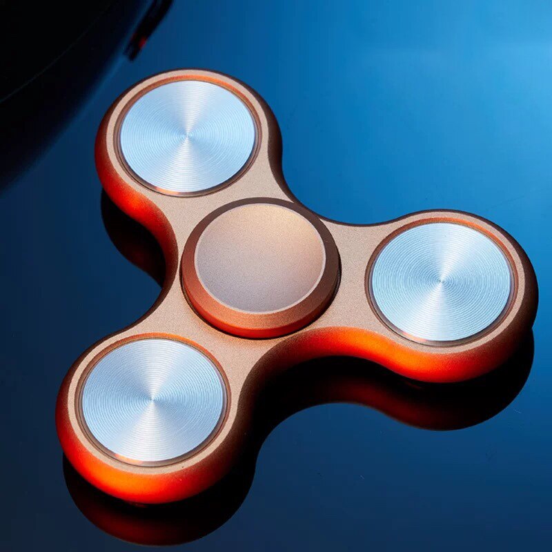 YUC Matte Alloy Hand Spinner Mute Bearing R188 Metal Finger Spinner Advanced feel Relief Stress Toy Kids Finger Fidget Spinner: Orange