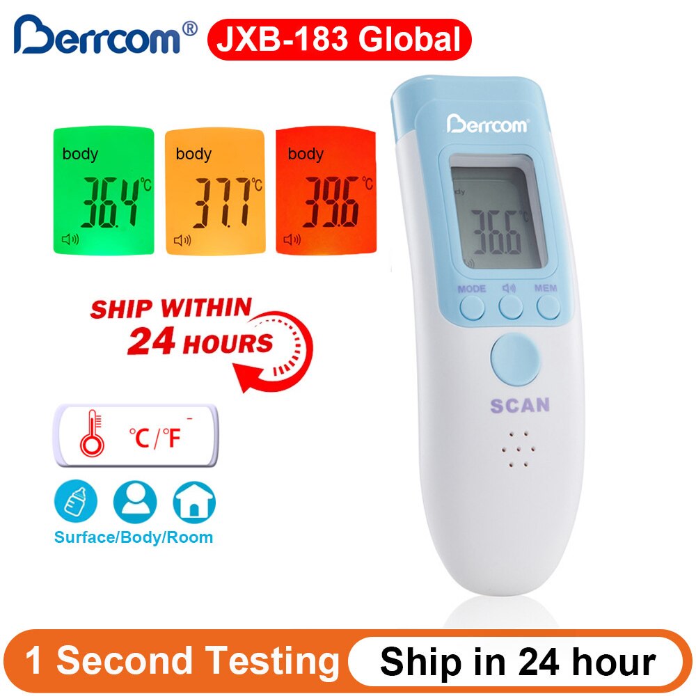 Berrcom JXB-183-termómetro infrarrojo Global, sin contacto, electrónico, preciso, Sensor de temperatura
