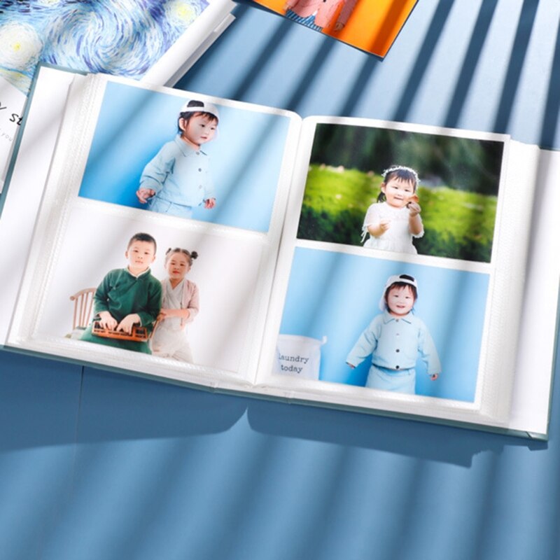 Cartoon Print 7" Photo Album 100 Photos Memory Books Horizontal and Vertical Portable Family Photo Scrapbook Album Home Retailsa