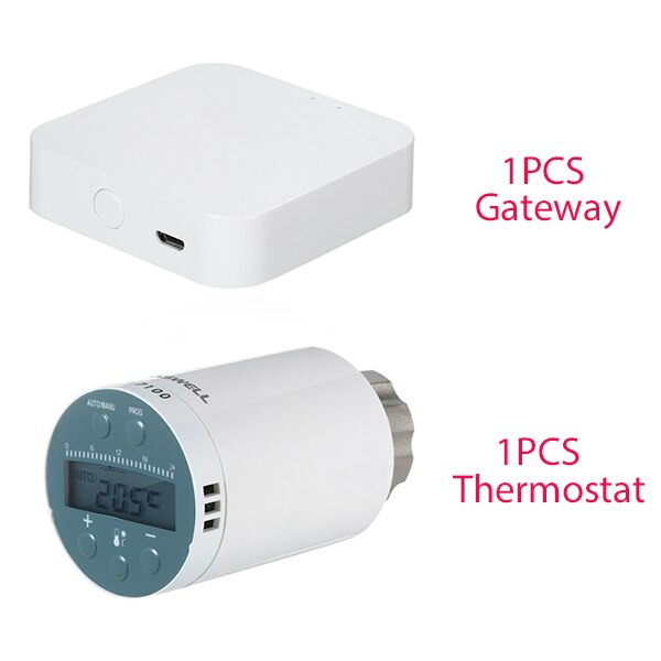 SEA801-ZIGBEE Smart Heating Radiator Thermostat Programmable Thermostatic Radiator Valv Temperature Controller for TYGWZW-01N: and 1pcs Thermostat