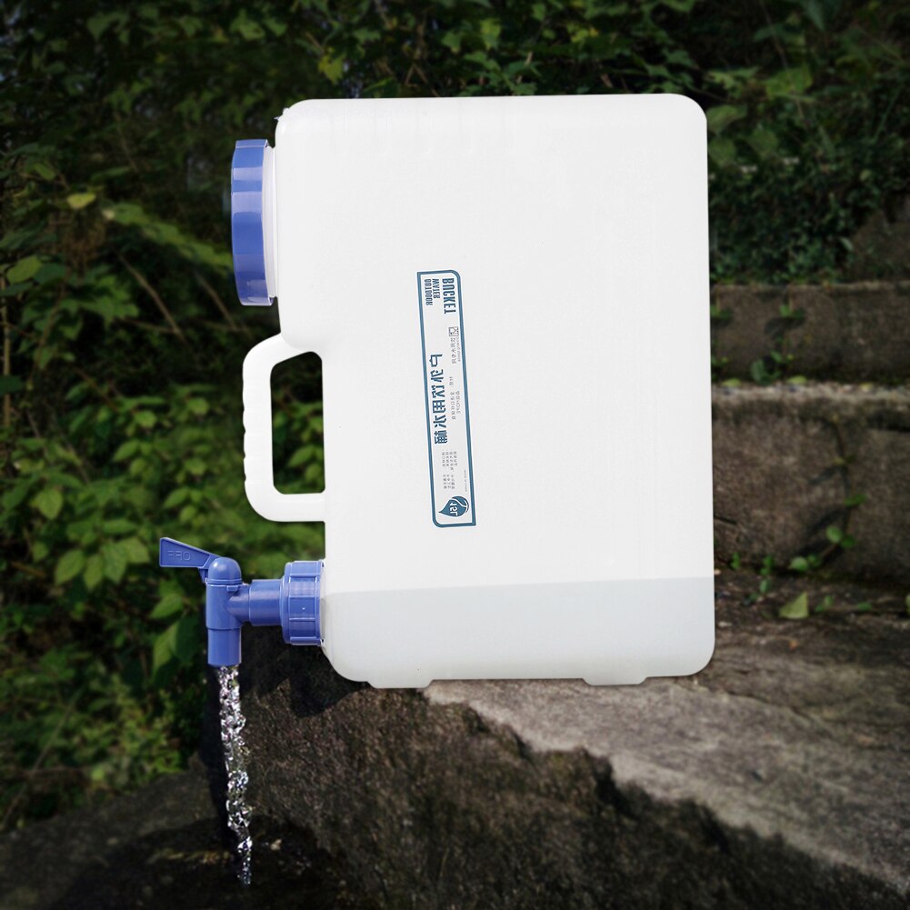 10l/15l Outdoor Portable Water Container 2 Handles for Camping Hiking Picnic Driving Water Tank with Facuet for Drinking Washing