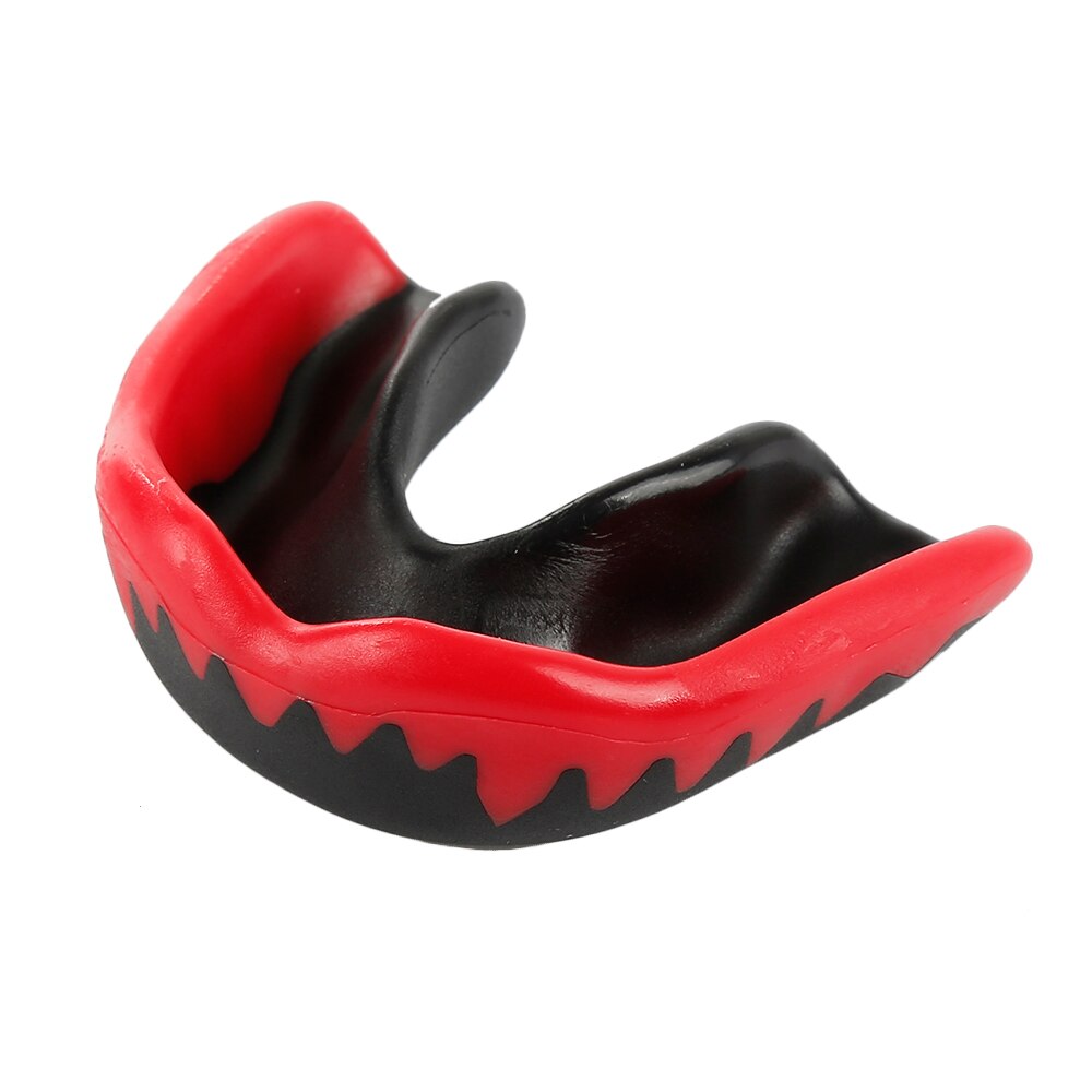 1Pc Tanden Protector Kids Jeugd Gebitsbeschermer Sport Boksen Mouth Guard Tand Brace Bescherming Voor Basketbal Rugby Boksen: black red