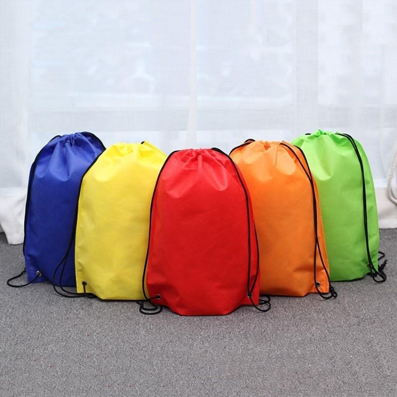 Nuovo sacchetto della spesa riutilizzabile zaino borse in tessuto Non tessuto borsa Shopping String per alimenti/regali/scarpe/articoli vari