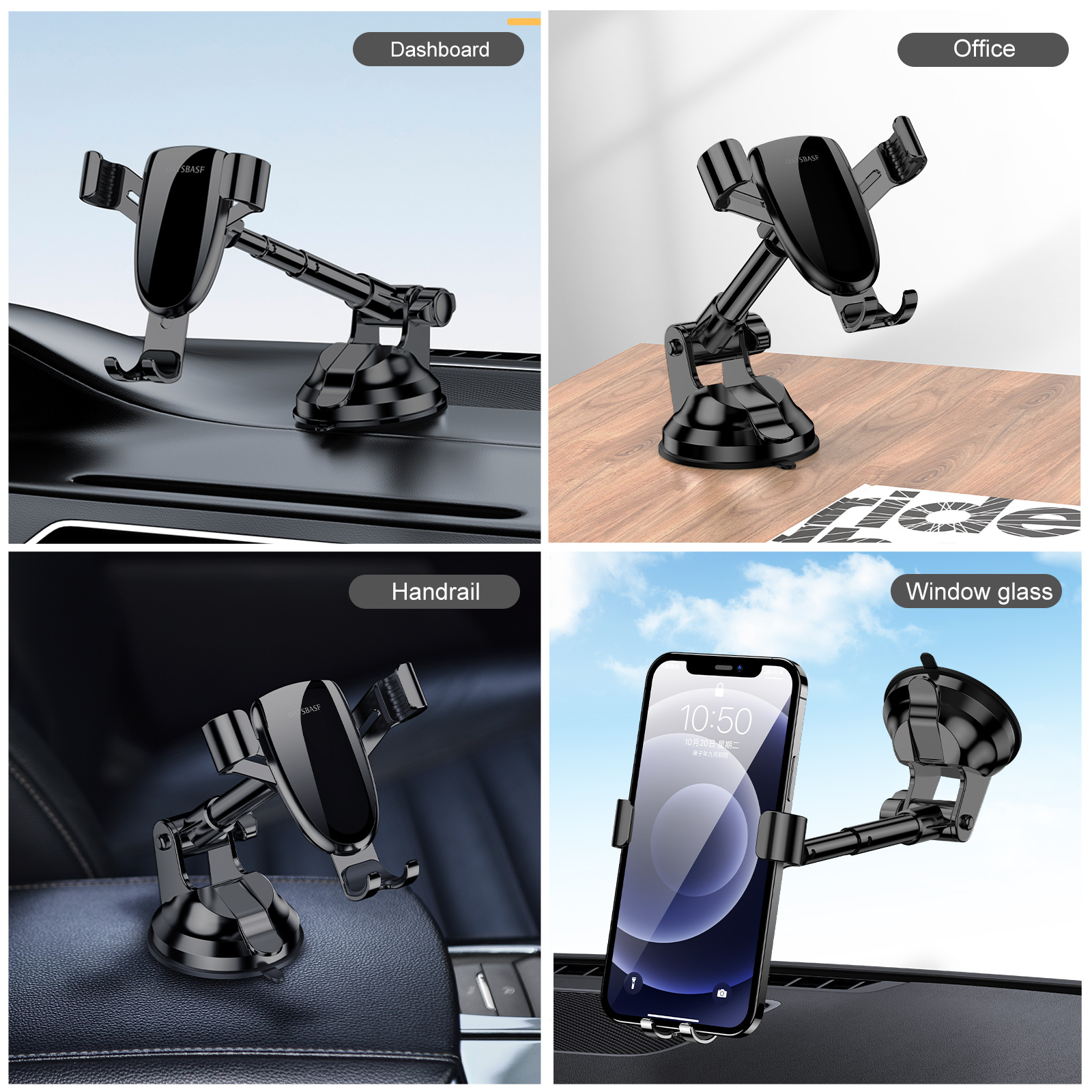 Oatsbasf Sucker Auto Telefoon Houder Zwaartekracht Mobiele Telefoon Stand Gps Telefon Voor Iphone 12 13 Pro Max Xiaomi Mobiele Telefoon houder In Auto