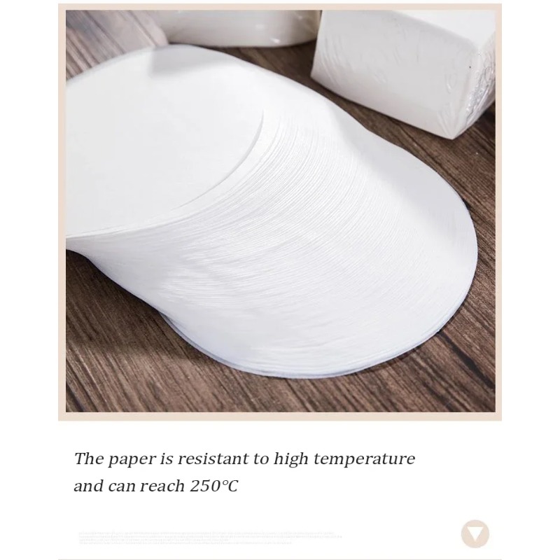 Rundes Backpapier, gedämpftes Papier, Ofen, Grill, gedämpftes Brötchen, Dampfgarer, Schubladenpapier, nicht klebend, ölbeständig, Shippi: Schokolade