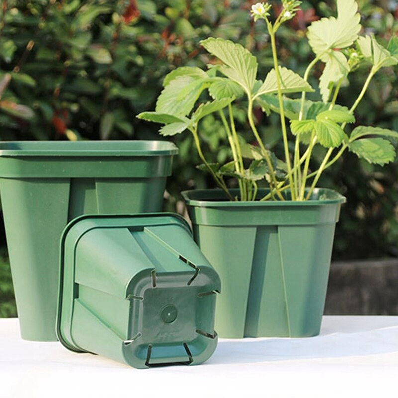 5Pcs Root-Controlling Pots, Breathable and Not Rotten Roots, Planting Pots, Green Planting Season Plastic Flower Pots