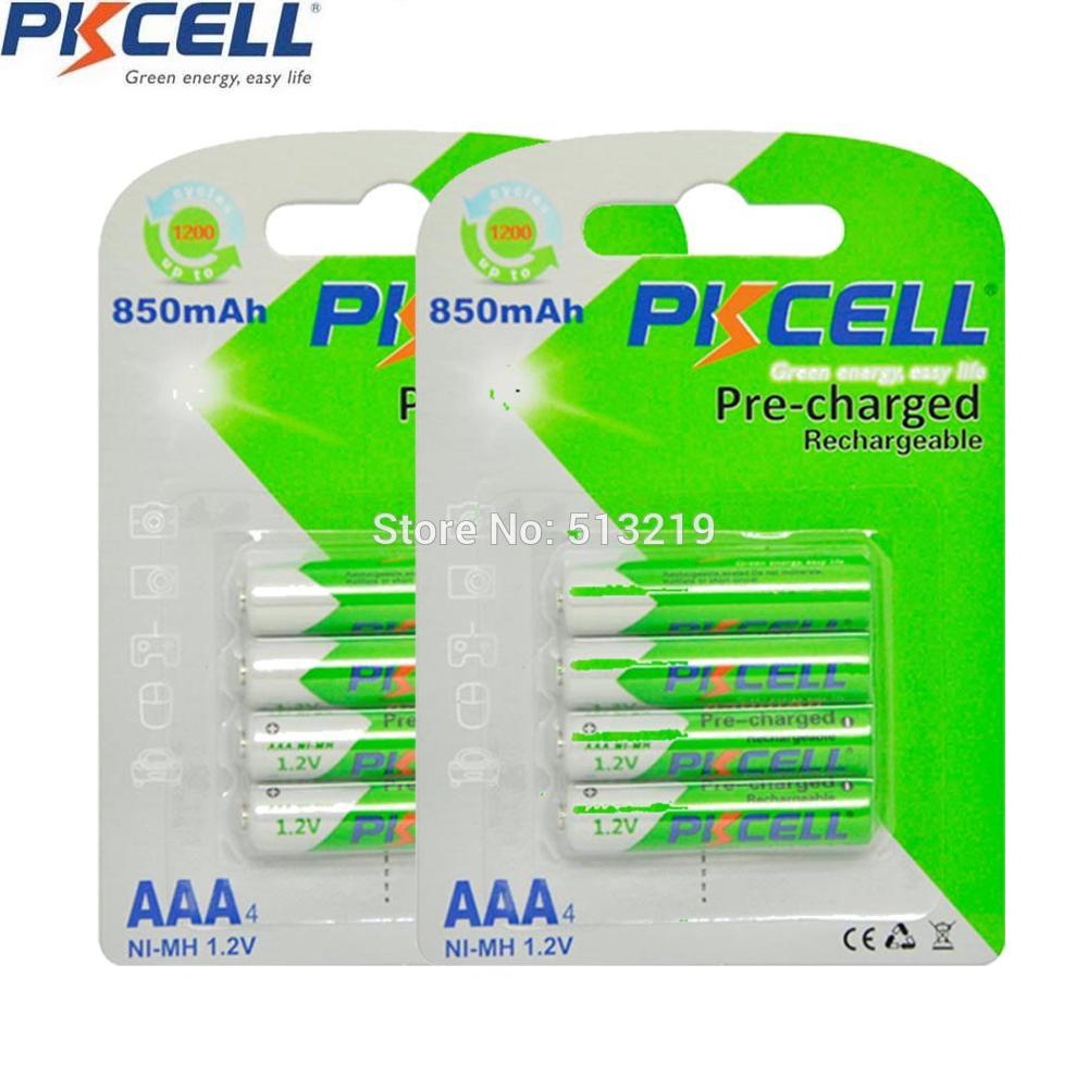 PKCELL 3A 1.2 V AAA 8 Stks/2 Pack NIMH LSD Oplaadbare Batterij in 850 mah aaa Capaciteit Batterijen voor Afstandsbediening Speelgoed