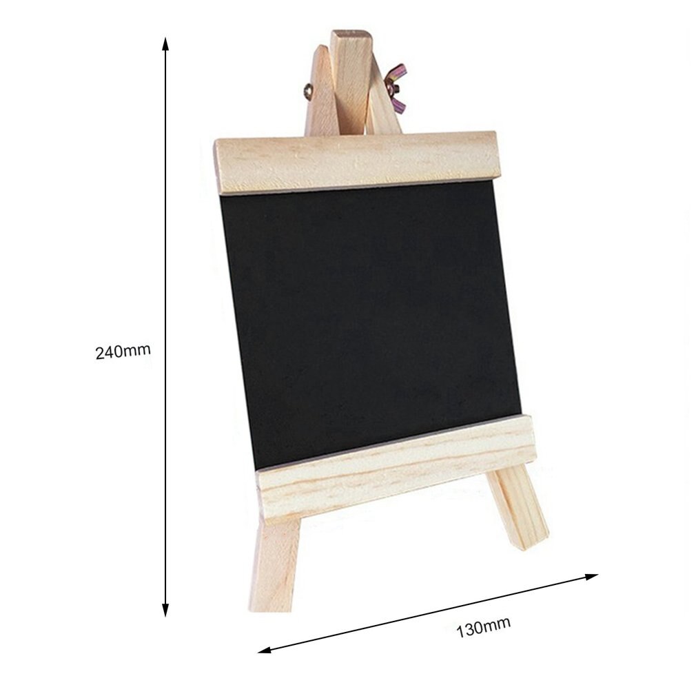 Blackboard 24*13cm Desktop Records Board With Adjustable Wooden Stand Durable Chalk Board Black Board Products For Schools Home