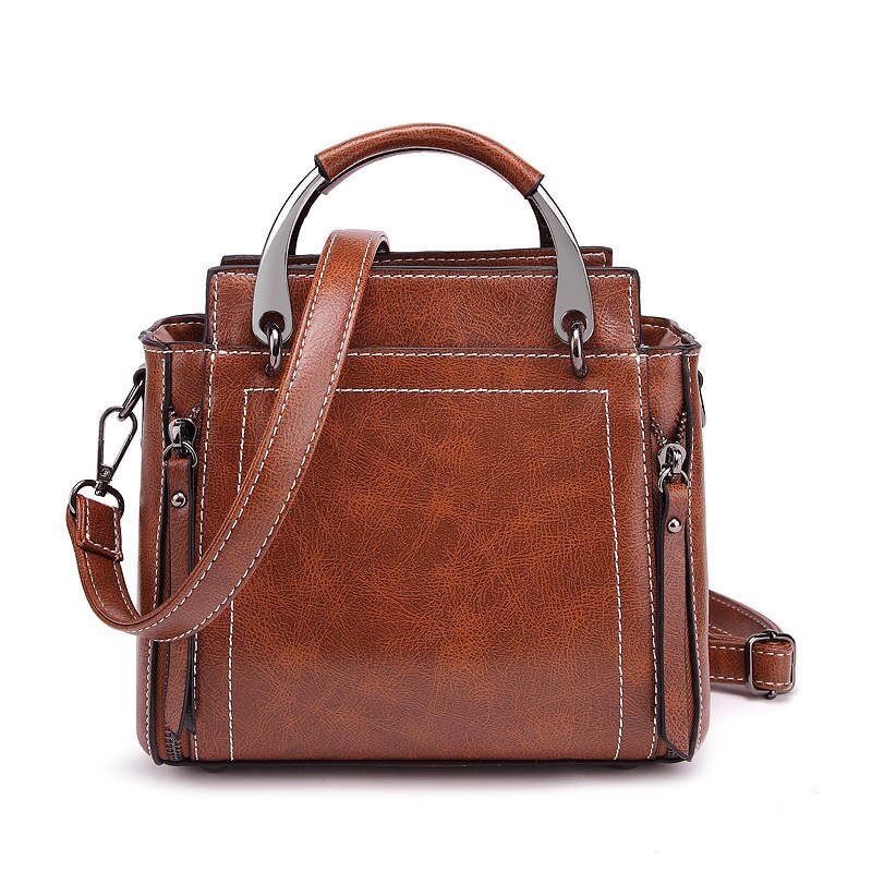 Luxe Zachte Lederen Handtas Vintage Vrouwen Tassen Schouder Crossbody Tassen Voor Vrouwen Messenger Bag Vrouwelijke: Brown