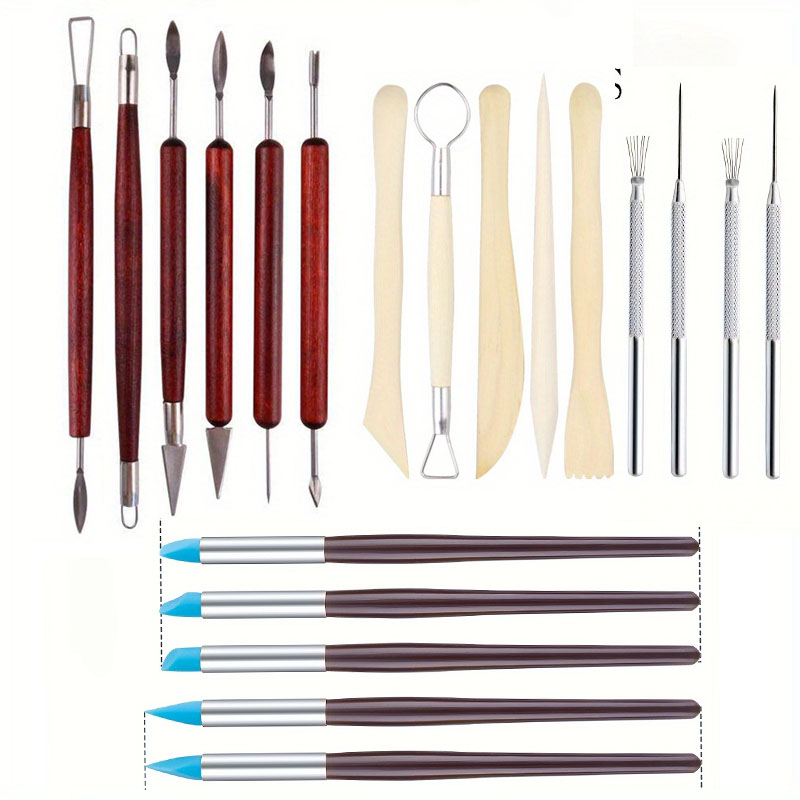 Clay Tools Kit Polymer Clay Tools Ceramics Clay Sculpting Air Dry Clay Tool Set for Pottery Craft Baking Carving Molding Shaping: green