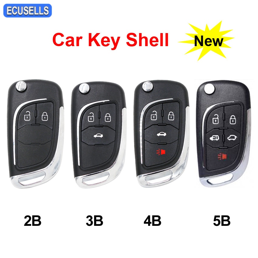 2/3/4/5 Button Remote Car Key Shell For Opel Vauxhall Insignia Astra Mokka For Chevrolet Lova Aveo Cruze Camaro Malibu For Buick