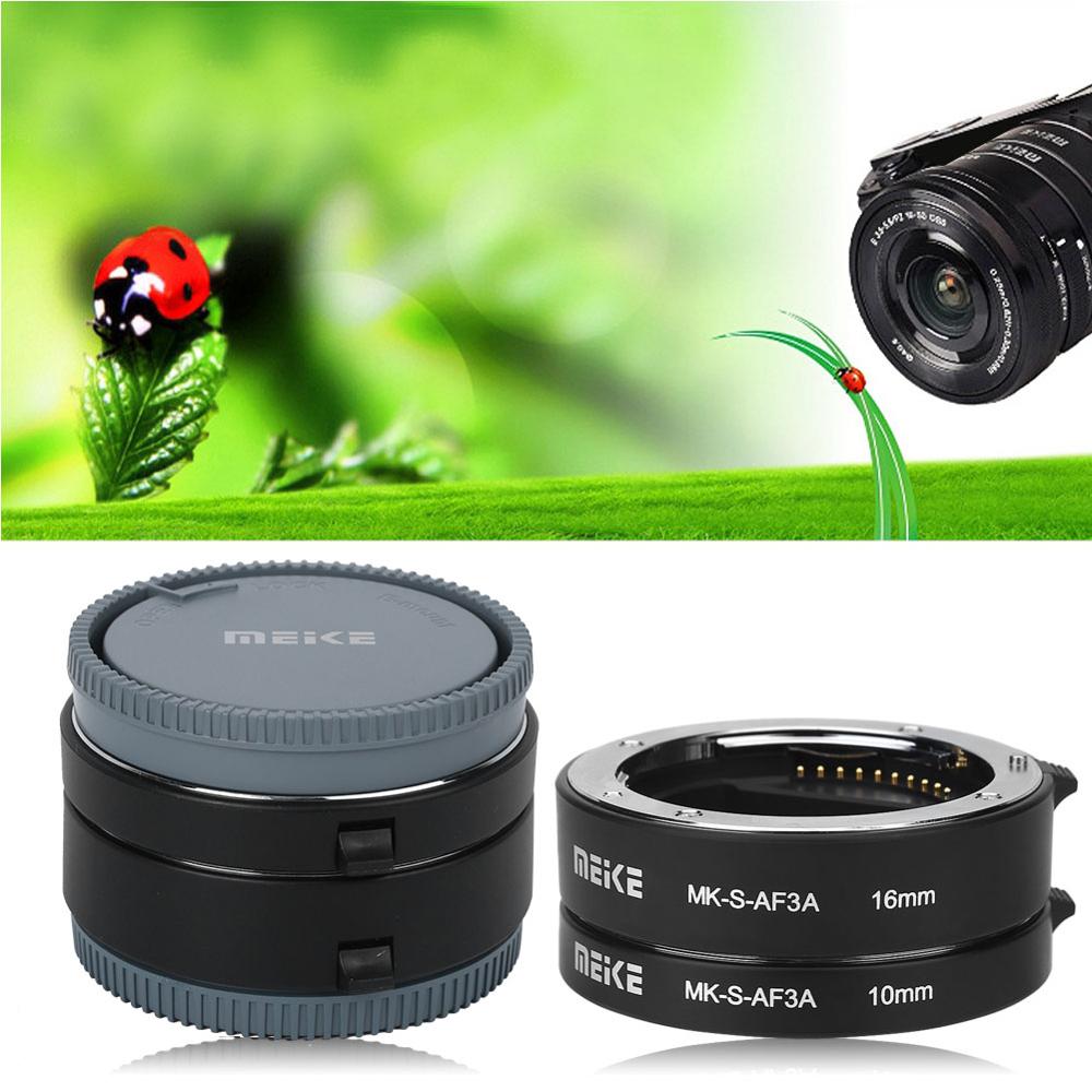 MEIKE MK-S-AF3A Auto Fokus 10mm 16mm Makro Verlängerung Rohr einstellen für Sony E/FE NEX3 NEX5 NEX6 NEX7 A5000/A6000/A7/A7M2 Serie Nocken