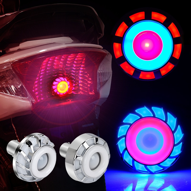 Universele Motorfiets 12V Led Remlichten Kleurrijke Achterlichten Motocross Auto Achterlicht Moto Accessoires