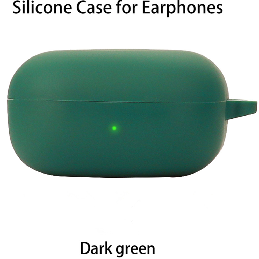 For Galaxy Buds Core/Buds 2 Pro/FE Case Solid Color Earphone Cover Fundas Shell Soft Shockproof Silicone Hearphone Accessories: XS / dark green