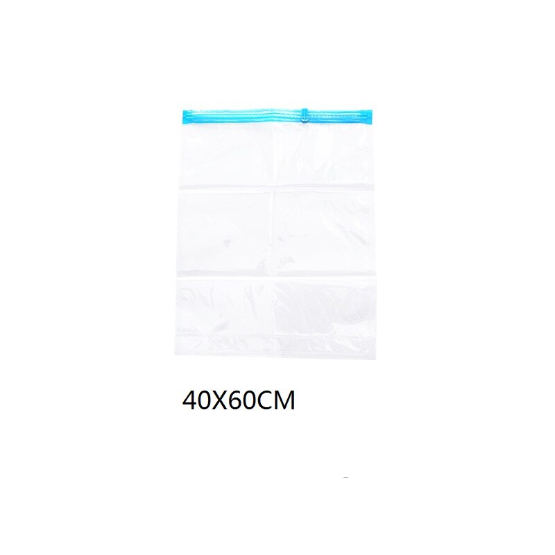 Bolsa de vacío de compresión enrollable a mano, bolsa de almacenamiento de plástico para ropa de casa, comprimida, plegable, ahorro de espacio de viaje, bolsas de sellado: 40X60CM