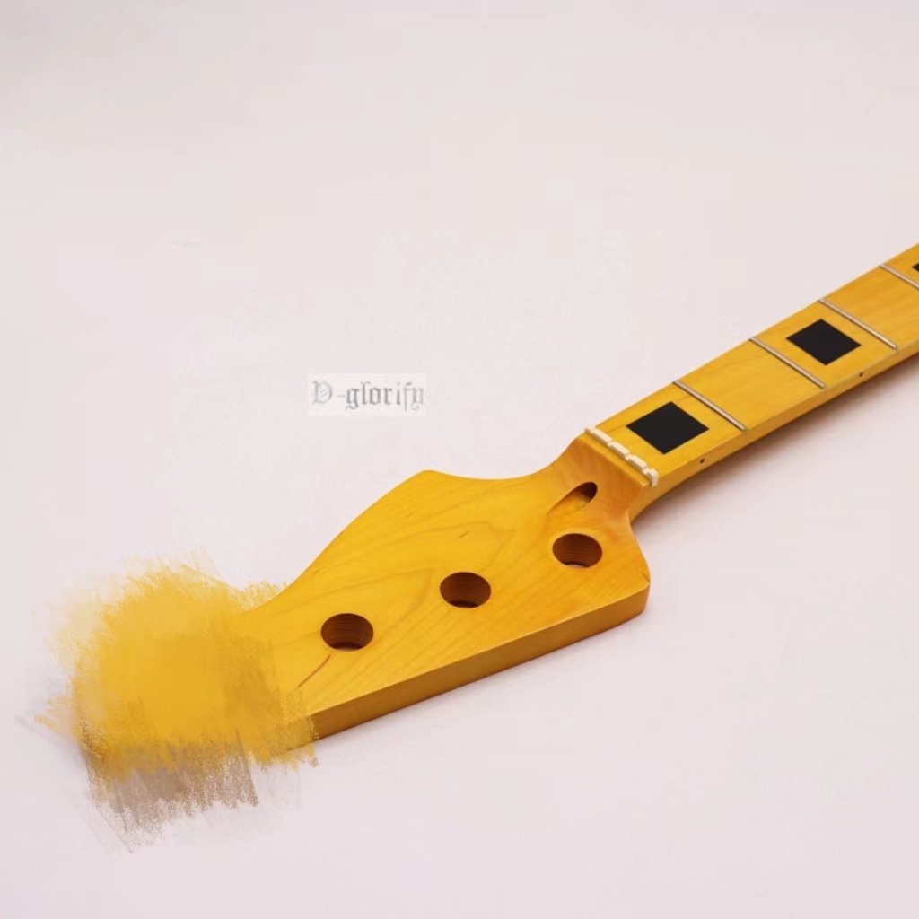 Exquisiter viersaitiger E-Bass-Ausschnitt, Gelb Plus Ahorn stumm, photo elektrischer Bass griff, DIY-Zubehör, 4-saitige, 20 Pin
