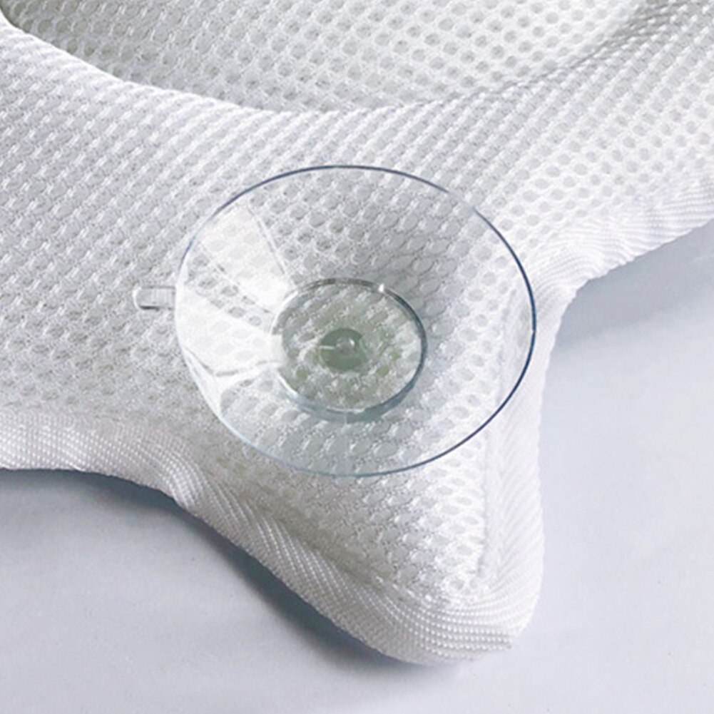 Avec crochet tête cou 5D Air maille bain oreiller universel antidérapant épaule Support baignoire coussin forme de tournesol lavable en Machine