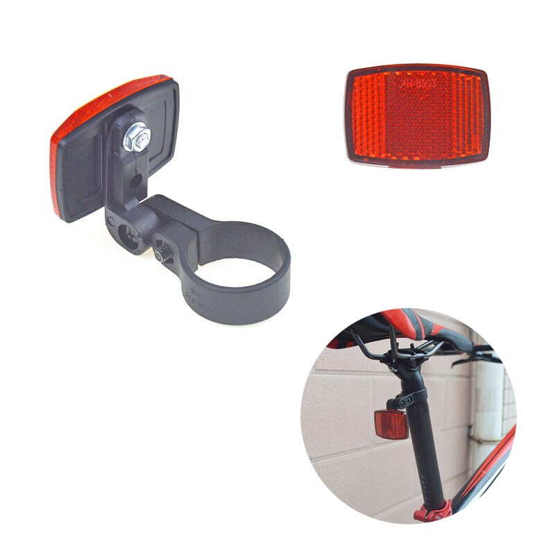 Vakmanschap Fiets Reflectoren Voor & Achter Set Mountainbike Nacht Waarschuwing Plastic Plaat Fiets Accessoire Eenvoudige Installatie