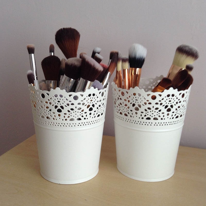 Hul kosmetisk børsteboks makeup børster cylinderholder opbevaring tom holder kosmetisk børstepose børster tilrettelægger make-up værktøj