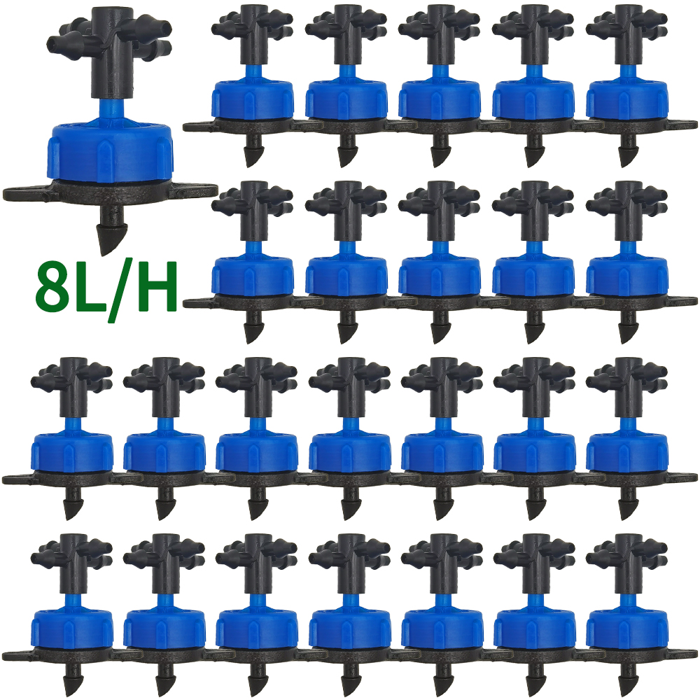 Irrigatie 2l/4l/8l Constante Druppelaar Met 4-Way Cross Connector Landbouw Druppelwater Irrigatie Druppelpijl Connector 20Sets