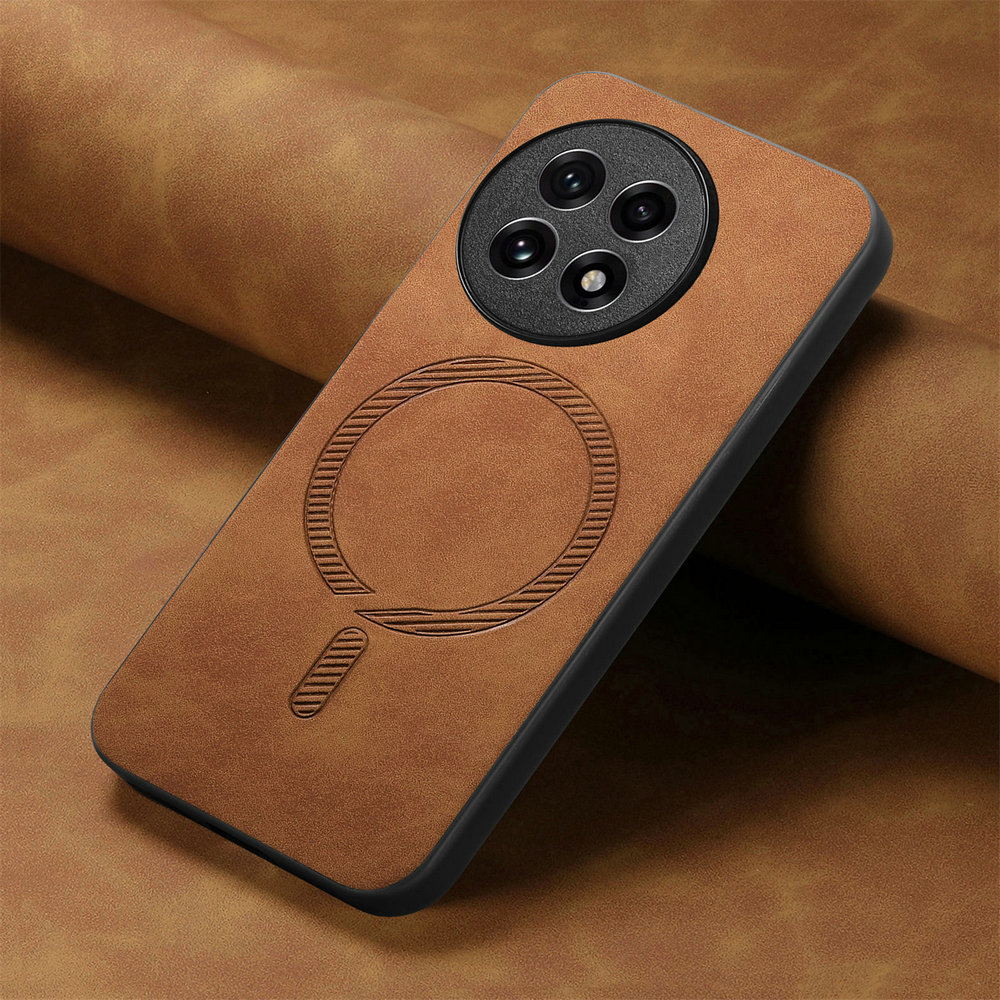 For Oneplus 13 One Plus 12R 5G Magnet Leather Back Case Wireless Charge Phone Magsafe OnePlus 13 Case Oneplus13 12 R Ace 3 Funda: Brown / For OnePlus Ace 3