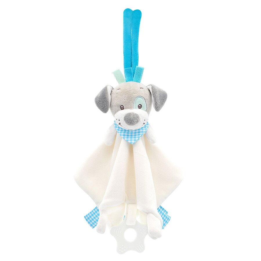 Soft Appease Towel Baby Toys Soothe Reassure Sleeping Animal Blankie Rattles comforter plush Bebes Toys Doll baby towels newborn: dog