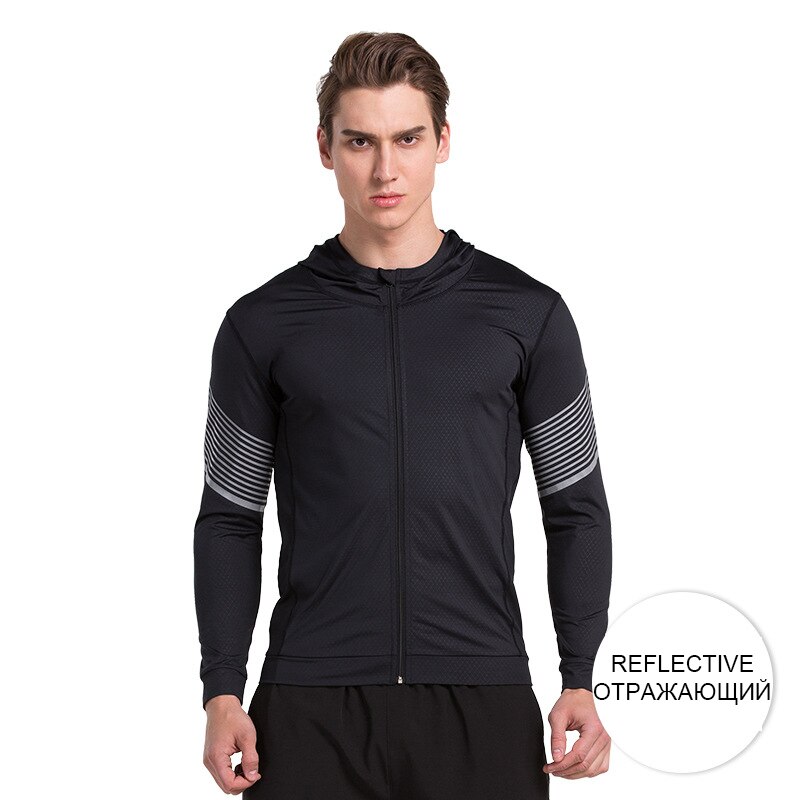 Vansydical fitness urheilutakki miesten hupullinen urheiluasu juoksupaita pitkähihainen toppi fitness bodybuild crossfit takit: Mbf 72806 / L