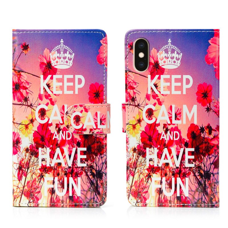 Voor Vertex Impress Klik Case Bloem Lederen Flip Case Voor Vertex Impress Klik Back Cover Coque Print Stand Book Case coque: Pattern 3