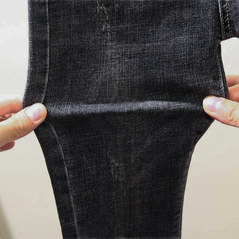 Skinny potloodjeans dames gat blauwe broek katoen gescheurd enkellange blauwe dames jeans broek broek plus size