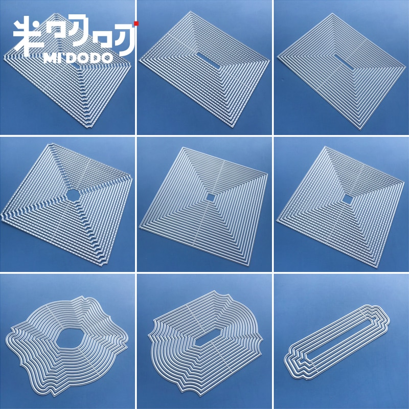 Basic Frame Cutting Dies for Scrapbooking Card Making Midodo Metal Cutting Dies