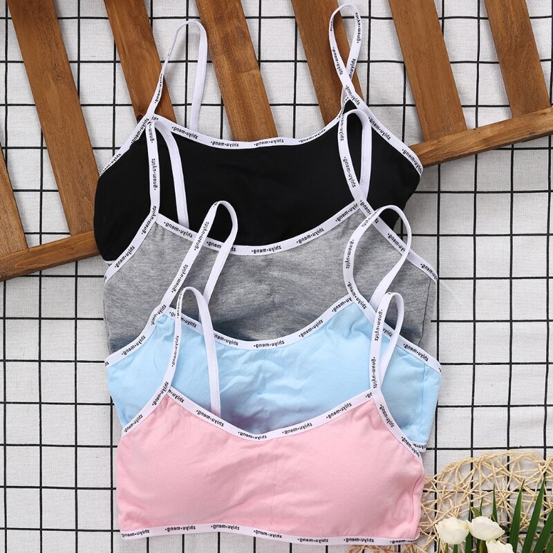 Girls Training Bra Teenage Kids Soft Breathable Cotton Underwear Tops Clothing
