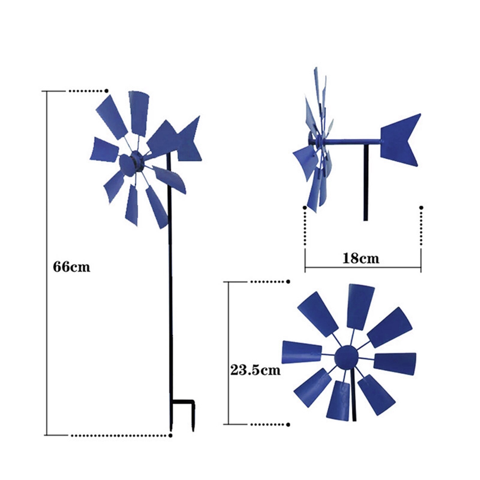 Iron Windmill Yard Winnower Garden Ornament for Outdoors Yard & Garden Decor