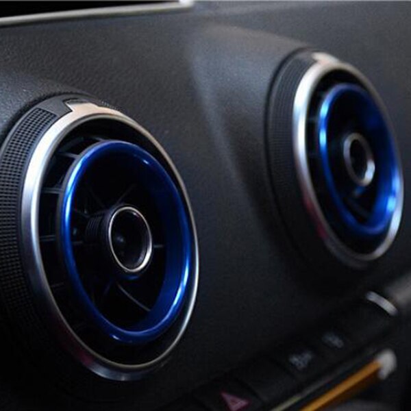 1 Set Van 4 Auto Air Outlet Cover Sticker Decoratieve Ringen, airconditioning Luchtuitlaat Decoratieve Ringen Geschikt Voor A3 S3 2