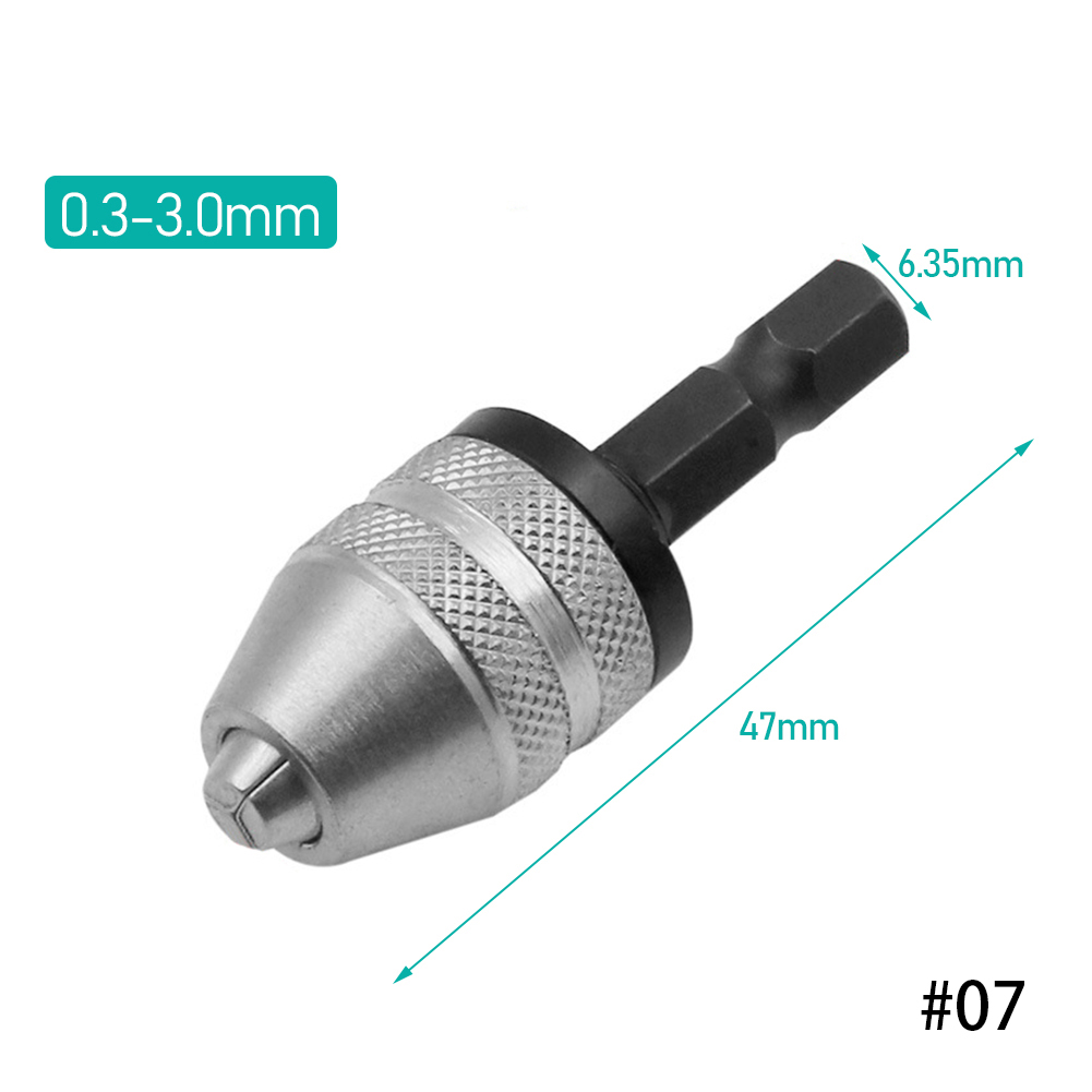 Boor Chuck Keyless Schroevendraaier Slagschroevendraaier Adapter Elektrische Micro Motor Klem Mini Chuck Armatuur Hex Shank Boren Adapter